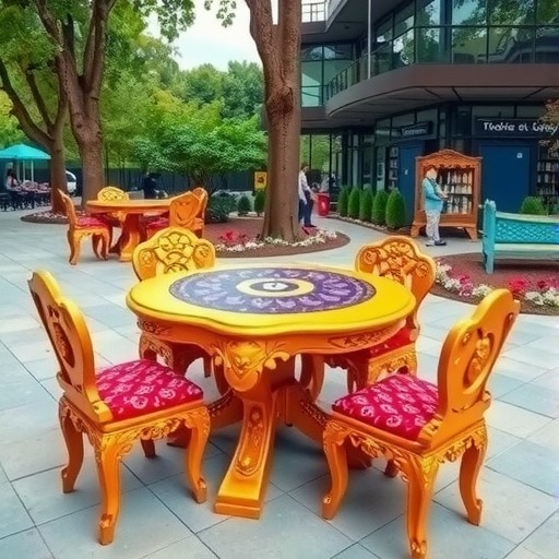 个性化设计，武汉市图书城户外休闲桌椅定制服务(图1)