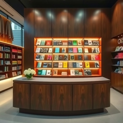 徐汇区虹梅路街道专属定制：综合书店图书展示台设计(图1)