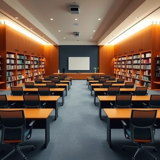 打造学术空间：闵行区图书馆报告厅桌椅专业定制(图1)