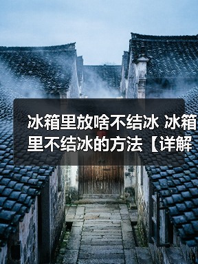 冰箱里放啥不结冰 冰箱里不结冰的方法【详解】（图1）
