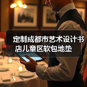 定制成都市艺术设计书店儿童区软包地垫（图2）