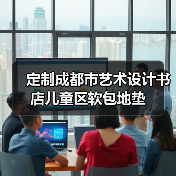 定制成都市艺术设计书店儿童区软包地垫（图3）