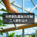 合肥剧院服务台定制：三人异形设计（图1）