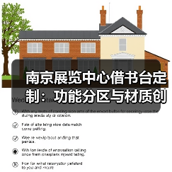 南京展览中心借书台定制：功能分区与材质创新（图2）