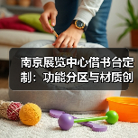 南京展览中心借书台定制：功能分区与材质创新（图4）